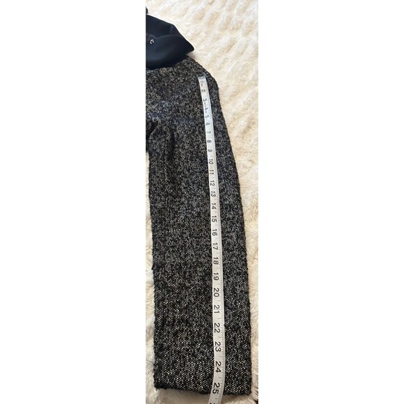 Women's GAP Black White Coat w/Zip Pockets Polyester Wool Blend Size L (READ) - Picture 8 of 16